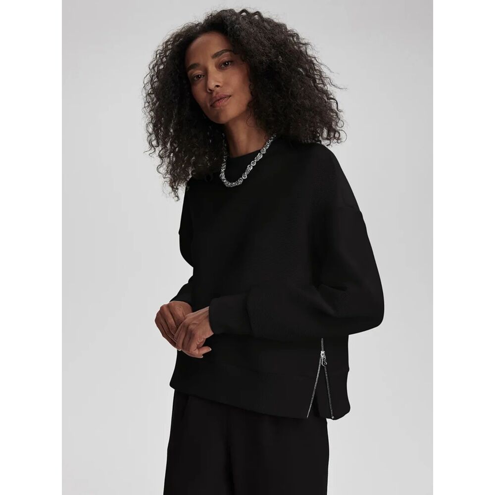 Varley Black Addelyn Sweat Sweatshirt Womens Medium